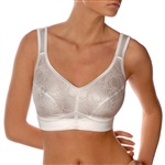 Abecita Michelle Soft Bra. Schlichter, ungepolsterter BH ohne Bügel aus glänzendem Material mit feiner Musterung. 

