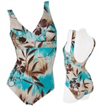 Abecita Melbourne Swimsuit Kanters. Klassischer Badeanzug mit Abnäher unter der Brust. 

